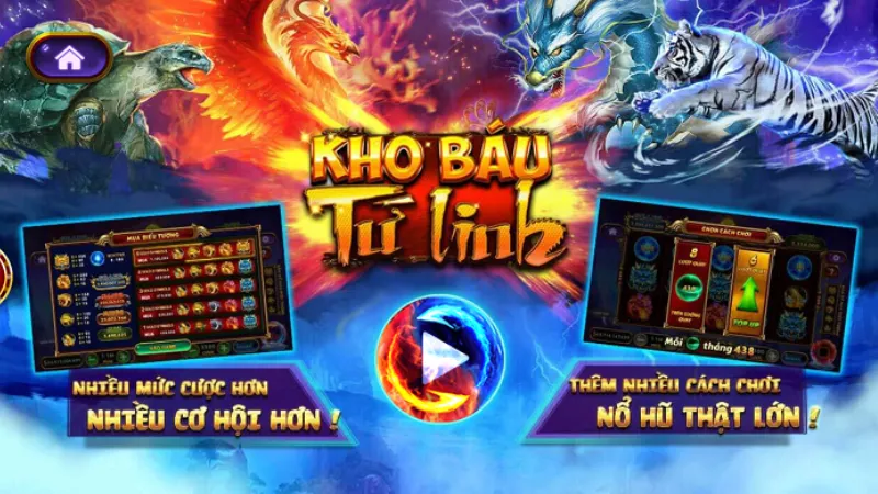 Nổ hũ Tứ Linh Choáng Club - Khám phá thế giới huyền bí Tổng quan nổ hũ Tứ Linh tại Choangclub