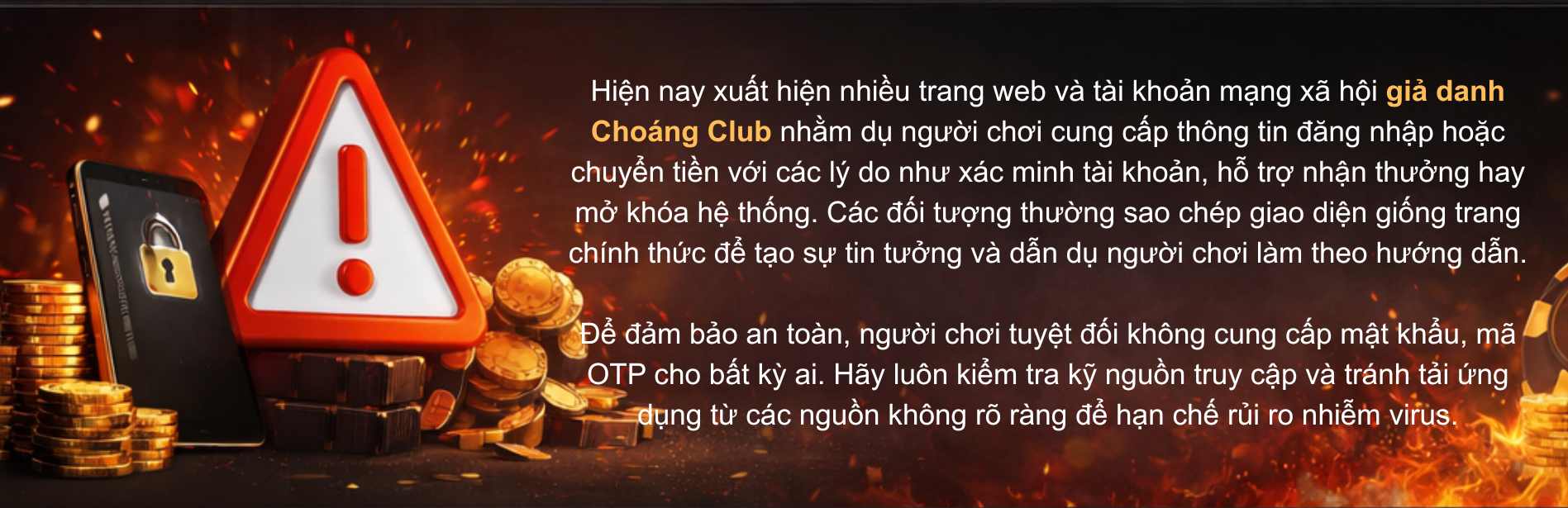 Cảnh báo mạo danh choáng club