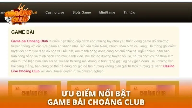 Nhiều ưu điểm vượt trội tại sảnh cược