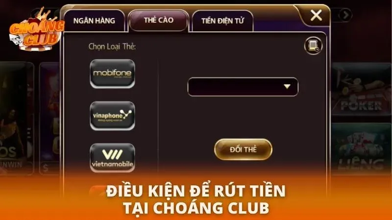 Điều kiện và hạn mức khi rút tiền tại cổng game